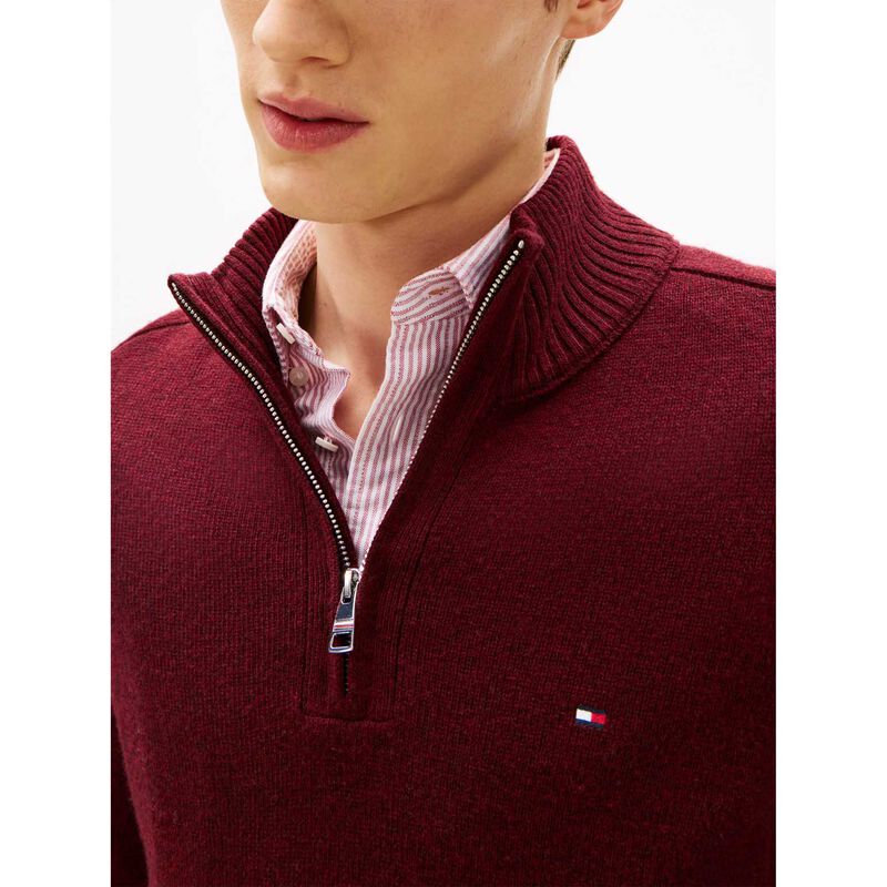 Tommy Hilfiger Pure Lambswool Half-Zip Jumper image number 2